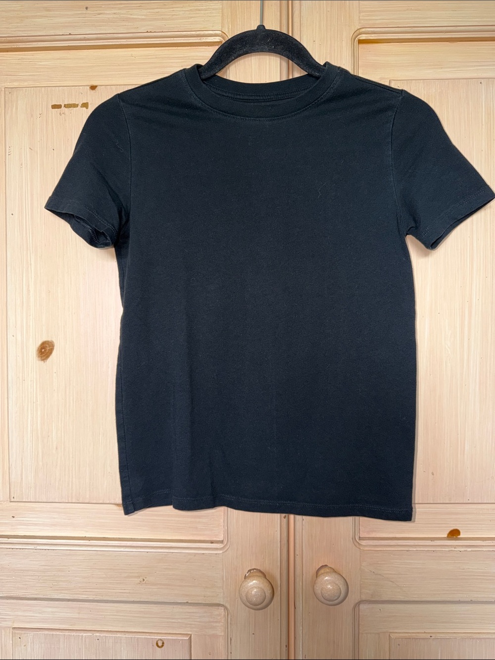 Cat & Jack Black Short Sleeve Crew Tee - Kids